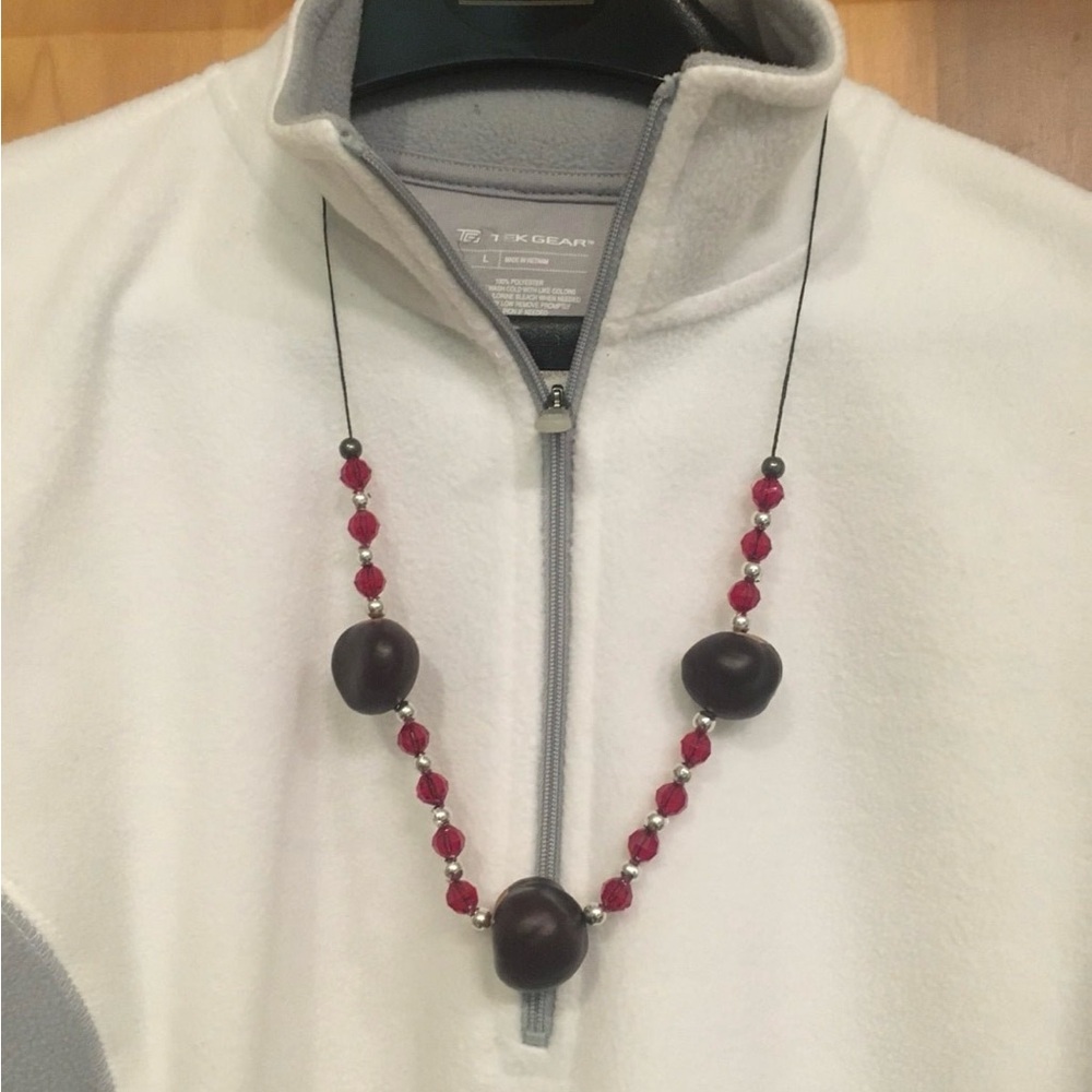 28” long Ohio State Buckeye Necklace